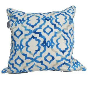 Designer Fabric by RIPAHOME- Linen Cushion 55cm Square - Tie Dye Blue by Macey & Moore, a Cushions, Decorative Pillows for sale on Style Sourcebook