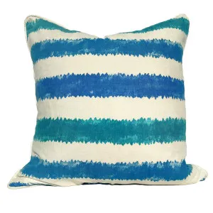 Designer Fabric by FABRICUT-Rayon Linen Cushion 55cm Square- Faded Ink by Macey & Moore, a Cushions, Decorative Pillows for sale on Style Sourcebook