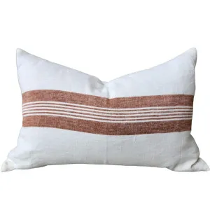Millard Heavyweight French Linen Cushion 40x60cm Lumbar - Campbell Rust by Macey & Moore, a Cushions, Decorative Pillows for sale on Style Sourcebook