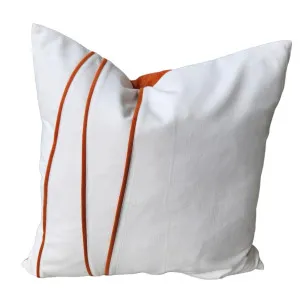 LIMITED EDITION | Palermo 50cm Square - Flaming Orange | White by Macey & Moore, a Cushions, Decorative Pillows for sale on Style Sourcebook