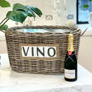 Kubu Vino Rattan Champagne Cooler by Mediterranean Market, a Barware for sale on Style Sourcebook