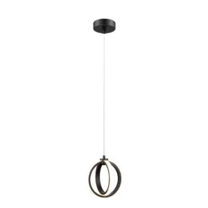 Spin Dimmable LED Twin Ring Pendant Light, CCT, Black by Domus Lighting, a Pendant Lighting for sale on Style Sourcebook