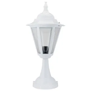 Turin Italian Made IP43 Exterior Pillar Lantern, Small, White by Domus Lighting, a Lanterns for sale on Style Sourcebook