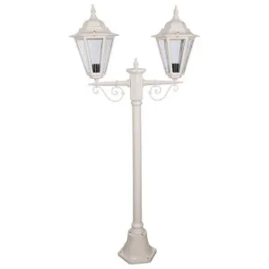 Turin Italian Made IP43 Exterior Post Lantern, Style A, 2 Light, 144cm, Beige by Domus Lighting, a Lanterns for sale on Style Sourcebook