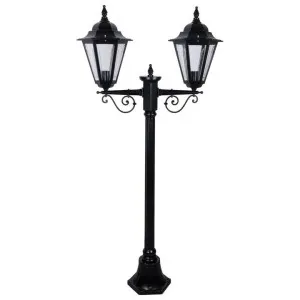 Turin Italian Made IP43 Exterior Post Lantern, Style A, 2 Light, 144cm, Black by Domus Lighting, a Lanterns for sale on Style Sourcebook