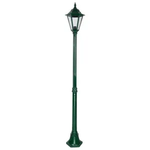 Turin Italian Made IP43 Exterior Post Lantern, Style A, 1 Light, 197cm, Green by Domus Lighting, a Lanterns for sale on Style Sourcebook