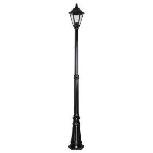 Turin Italian Made IP43 Exterior Post Lantern, Style A, 1 Light, 232cm, Black by Domus Lighting, a Lanterns for sale on Style Sourcebook