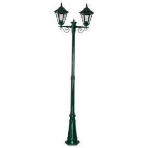 Turin Italian Made IP43 Exterior Post Lantern, Style A, 2 Light, 244cm, Green by Domus Lighting, a Lanterns for sale on Style Sourcebook