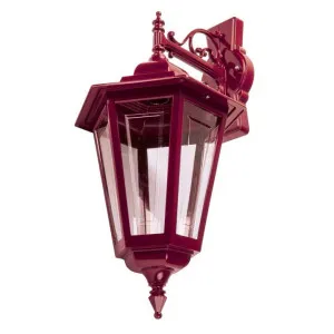 Turin Italian Made IP43 Exterior Down Wall Lantern, Style B, Burgundy by Domus Lighting, a Outdoor Lighting for sale on Style Sourcebook