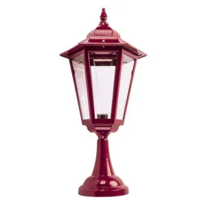 Turin Italian Made IP43 Exterior Pillar Lantern, Large, Burgundy by Domus Lighting, a Lanterns for sale on Style Sourcebook