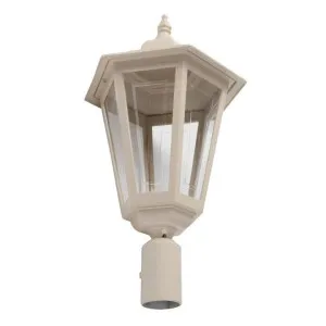 Turin Italian Made IP43 Exterior Post Lantern Head, Large, Beige by Domus Lighting, a Lanterns for sale on Style Sourcebook