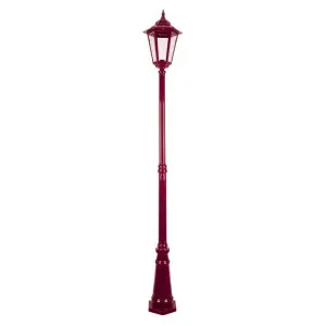 Turin Italian Made IP43 Exterior Post Lantern, Style B, 1 Light, 240cm, Burgundy by Domus Lighting, a Lanterns for sale on Style Sourcebook