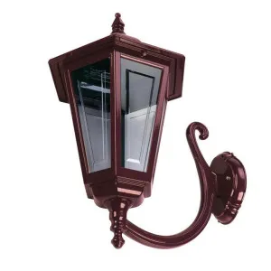 Turin Italian Made IP43 Exterior Up Wall Lantern, Style C, Burgundy by Domus Lighting, a Outdoor Lighting for sale on Style Sourcebook