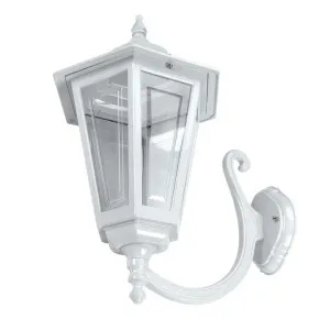 Turin Italian Made IP43 Exterior Up Wall Lantern, Style C, White by Domus Lighting, a Outdoor Lighting for sale on Style Sourcebook