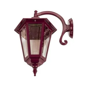 Turin Italian Made IP43 Exterior Down Wall Lantern, Style C, Burgundy by Domus Lighting, a Outdoor Lighting for sale on Style Sourcebook