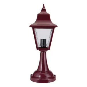 Paris Italian Made IP43 Exterior Pillar Lantern, Burgundy by Domus Lighting, a Lanterns for sale on Style Sourcebook