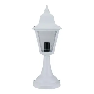 Paris Italian Made IP43 Exterior Pillar Lantern, White by Domus Lighting, a Lanterns for sale on Style Sourcebook