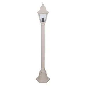 Paris Italian Made IP43 Exterior Post Lantern, 1 Light, 126cm, Beige by Domus Lighting, a Lanterns for sale on Style Sourcebook