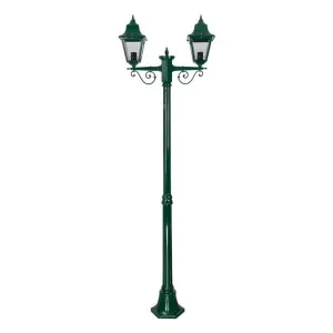 Paris Italian Made IP43 Exterior Post Lantern, 2 Light, 202cm, Green by Domus Lighting, a Lanterns for sale on Style Sourcebook