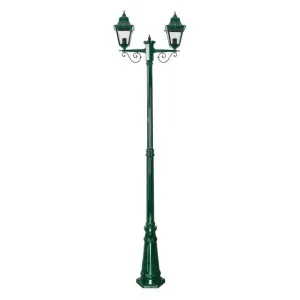 Paris Italian Made IP43 Exterior Post Lantern, 2 Light, 237cm, Green by Domus Lighting, a Lanterns for sale on Style Sourcebook