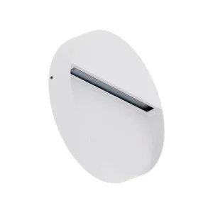 Zeke IP65 Exterior Surface Mounted LED Steplight, 240V, 3000K, Maxi Round, White by Domus Lighting, a Outdoor Lighting for sale on Style Sourcebook