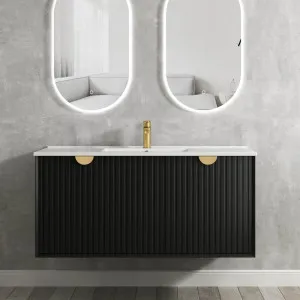 Otti Marlo Matte Black 1200mm Wall Hung Vanity by Otti, a Vanities for sale on Style Sourcebook