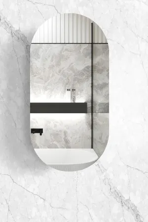 Otti Noosa Matte White 900mm Pill Shaving Cabinet by Otti, a Shaving Cabinets for sale on Style Sourcebook