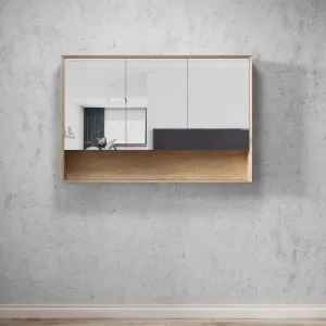 Otti Byron Mirror Shaving Cabinet 1200mm Natural Oak by Otti, a Shaving Cabinets for sale on Style Sourcebook