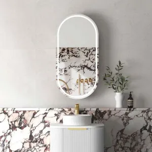 Otti Noosa Matte White Led Shaving Cabinet 900mm by Otti, a Shaving Cabinets for sale on Style Sourcebook