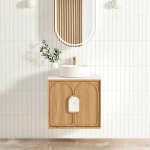 Otti Laguna Natural American Oak 600mm Single Bowl Wall Hung Vanity
 by Otti, a Vanities for sale on Style Sourcebook