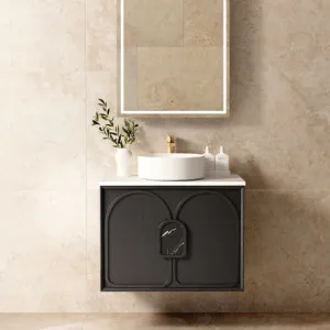 Otti Laguna Black American Oak 750mm Single Bowl Wall Hung Vanity
 by Otti, a Vanities for sale on Style Sourcebook