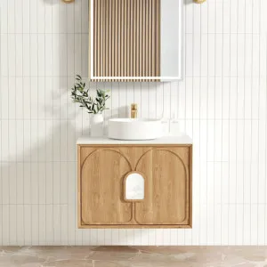 Otti Laguna Natural American Oak 750mm Single Bowl Wall Hung Vanity by Otti, a Vanities for sale on Style Sourcebook