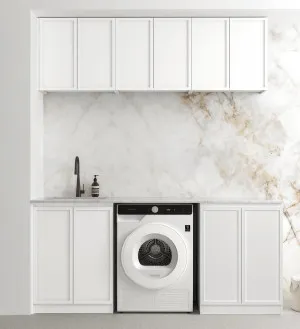 Otti Hampshire Matte White 1960mm Laundry And Wall Cabinet With Stone Top & Sink (Package-B) by Otti, a Cabinetry for sale on Style Sourcebook