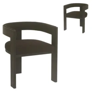 Set of 2 - Miles ELM Dining Chair - Full Black by Interior Secrets - AfterPay Available by Interior Secrets, a Dining Chairs for sale on Style Sourcebook