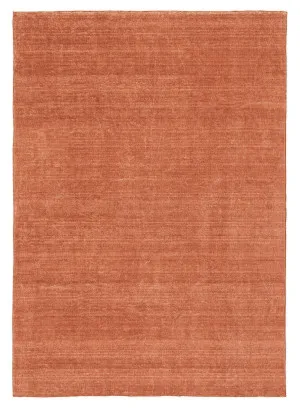 Yves Terracotta Orange Minimal Washable Rug by Miss Amara, a Persian Rugs for sale on Style Sourcebook