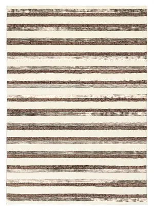 Kasia Brown Striped Washable Rug by Miss Amara, a Contemporary Rugs for sale on Style Sourcebook