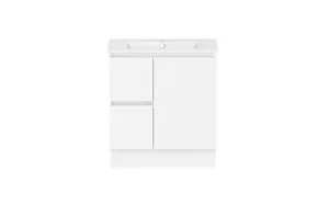 Ascot Floor Or Wall Mount Vanity 760mm 2 Draw Lh 1 Door Polar Gloss In White By Raymor by Raymor, a Vanities for sale on Style Sourcebook