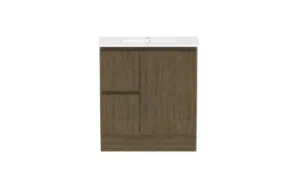 Ascot Floor Or Wall Mount Slim Vanity 765mm 2 Draw Lh 1 Door Natural Walnut In Timber Look By Raymor by Raymor, a Vanities for sale on Style Sourcebook