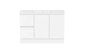 Ascot Floor Or Wall Mount Vanity 1210mm 2 Draw Lh 2 Door Polar White Matte In Matte White By Raymor by Raymor, a Vanities for sale on Style Sourcebook