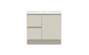 Ascot Floor Or Wall Mount Vanity 910mm 2 Draw Lh 1 Door Amaro In Cream By Raymor by Raymor, a Vanities for sale on Style Sourcebook