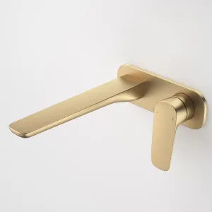 Caroma Contura II 220mm Wall Basin/Bath Mixer - Brushed Brass by Caroma, a Bathroom Taps & Mixers for sale on Style Sourcebook