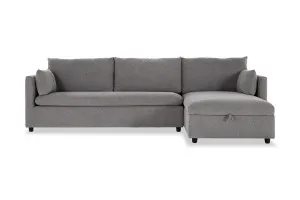 Felix Right Storage Chaise Sofa Bed, Austin Grey, by Lounge Lovers by Lounge Lovers, a Sofa Beds for sale on Style Sourcebook