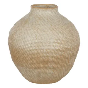 Marakesh Vase Large 36.5x38.2cm in Natural by OzDesignFurniture, a Vases & Jars for sale on Style Sourcebook