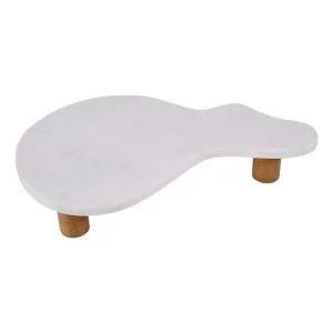 Puddle Serving Board 45x8cm in White/Natural by OzDesignFurniture, a Platters & Serving Boards for sale on Style Sourcebook