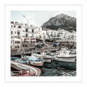 Capri Boats Framed Print in 60 x 60cm by OzDesignFurniture, a Prints for sale on Style Sourcebook