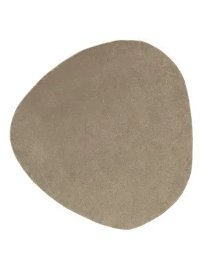 Gayle Taupe Brown Irregular Round Washable Rug by Miss Amara, a Contemporary Rugs for sale on Style Sourcebook