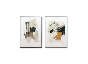 Set of 2 Textured Abstract Wall Art Canvas 120cm x 80cm by Luxe Mirrors, a Artwork & Wall Decor for sale on Style Sourcebook