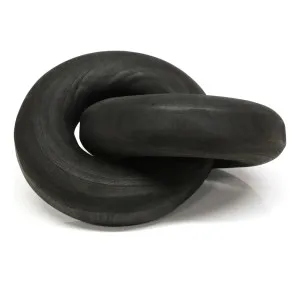 Double Link Sculpture 23x12cm in Black by OzDesignFurniture, a Statues & Ornaments for sale on Style Sourcebook