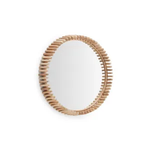 Polke Teak Wood Mirror Ø 60 cm by Kave Home, a Mirrors for sale on Style Sourcebook