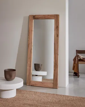 Maden wooden mirror with a natural finish 80 x 180 cm by Kave Home, a Mirrors for sale on Style Sourcebook